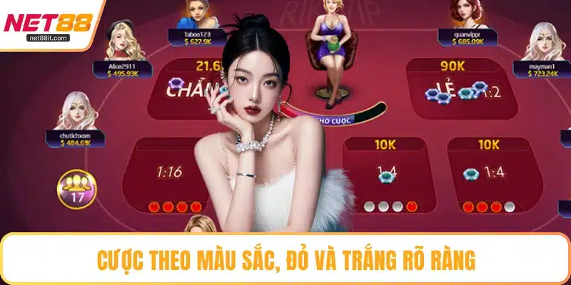 Cược theo màu sắc, đỏ và trắng rõ ràng